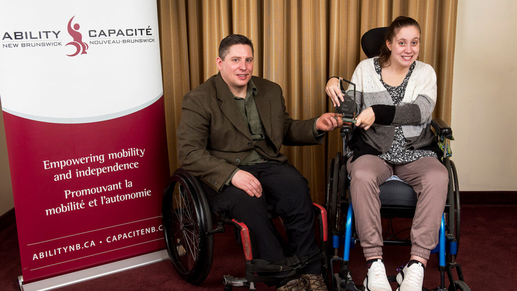 In photo, left to right: Matt Steen, Ability NB Board Member & Zoe Black.